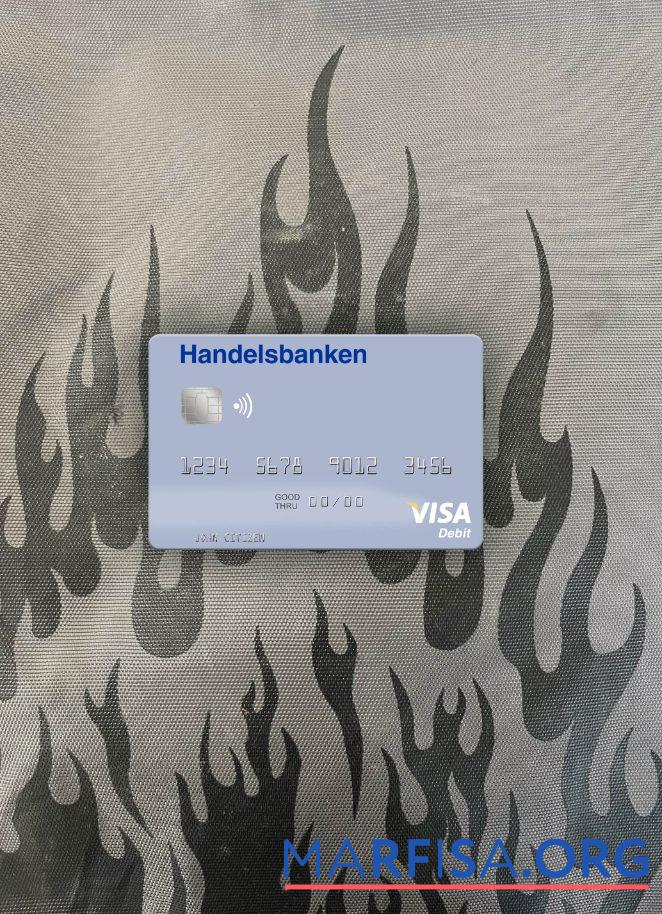 Blank Norway Handelsbanken visa debit card photolook front sample